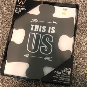 Grey “This is Us” puzzle decor